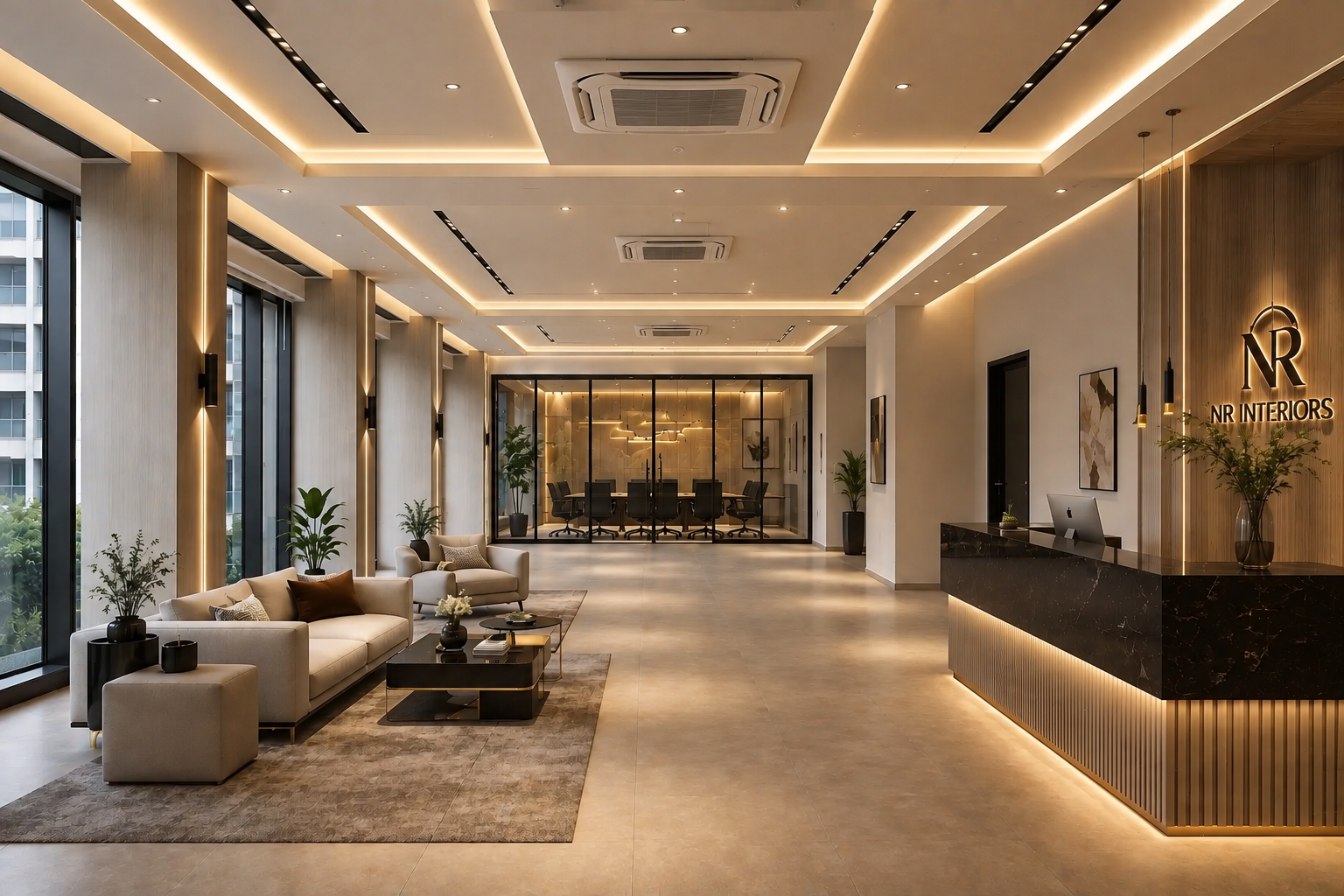 Completed Commercial  Transformation interior project in Lucknow