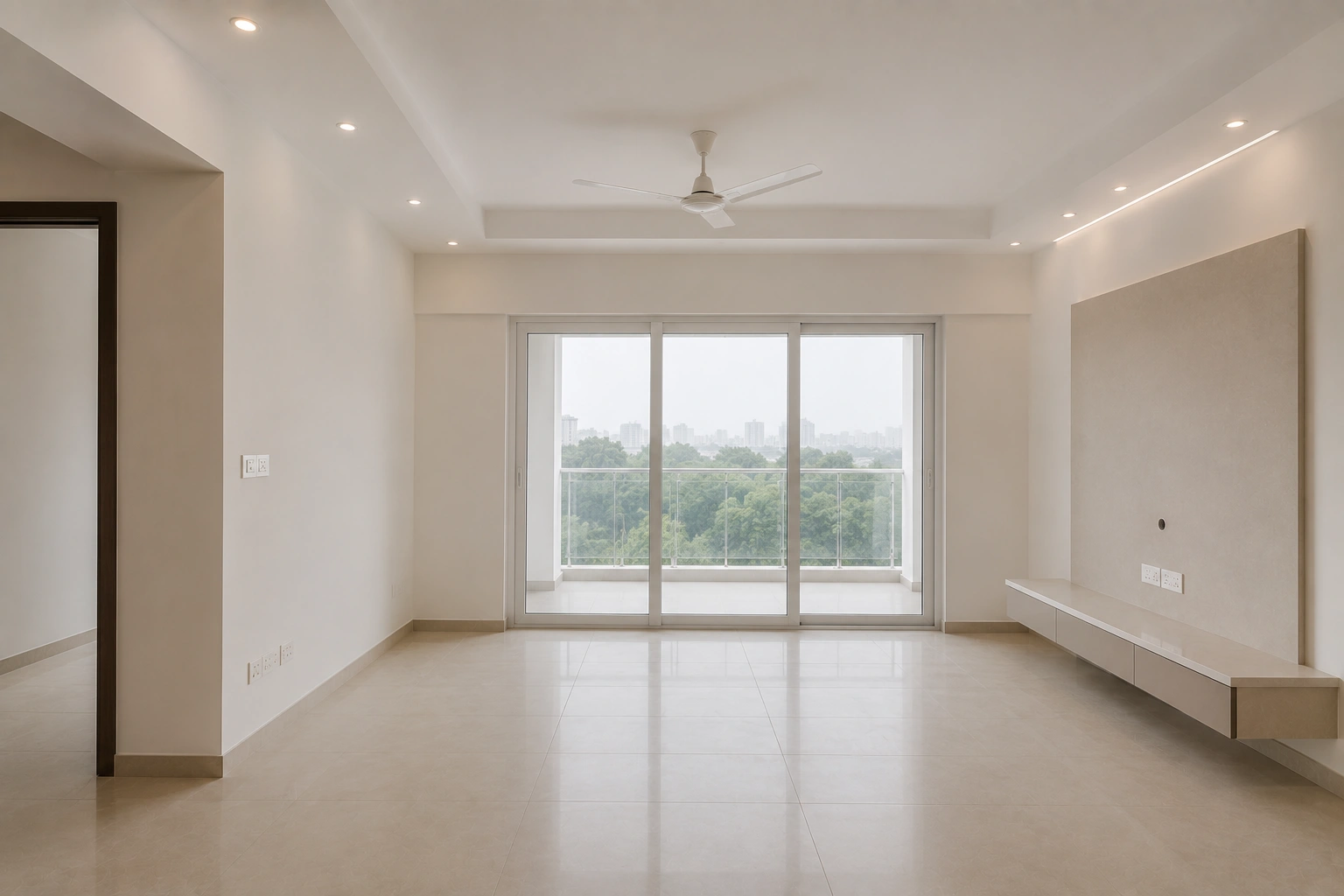 Before image of Luxury Living Room and Lounge empty room in Kanpur