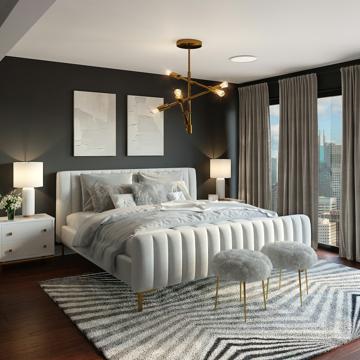 Bedroom interior design inspiration by NR Interiors