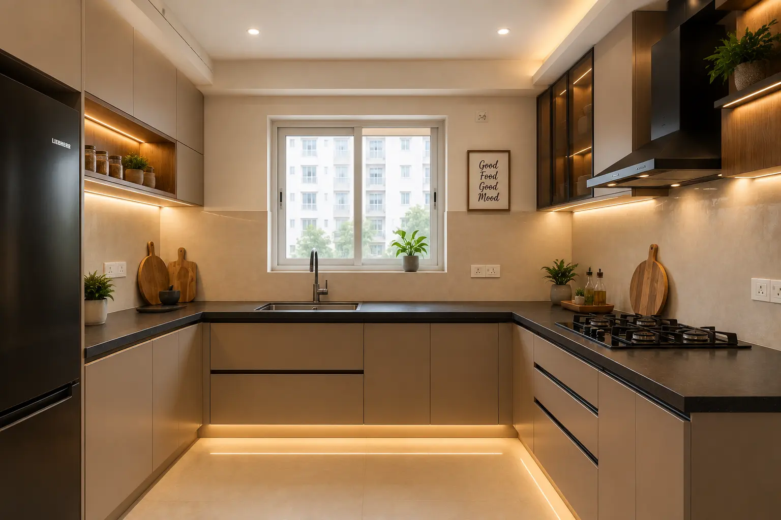Modular Kitchen material and finish detail