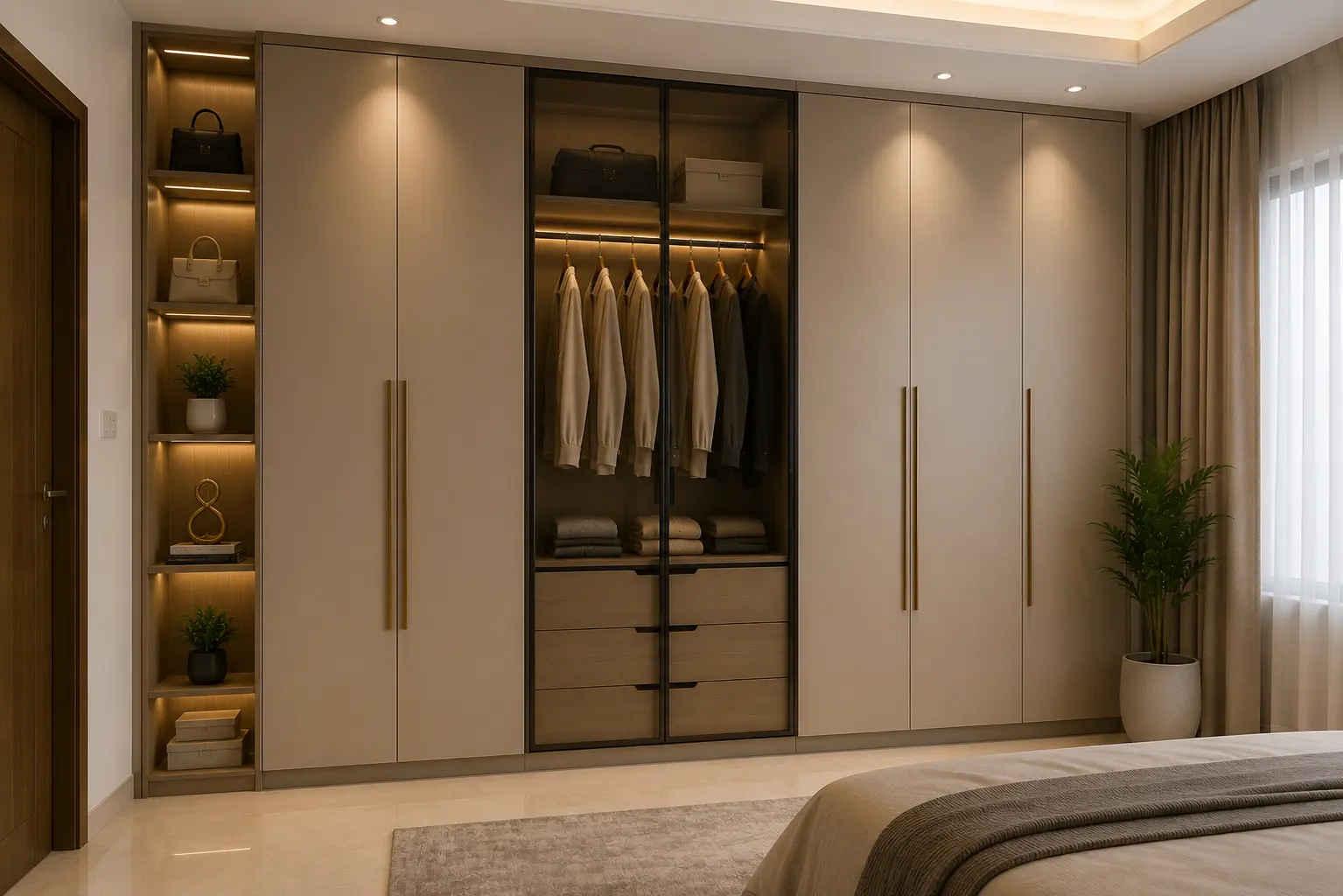 Wardrobe material and finish detail